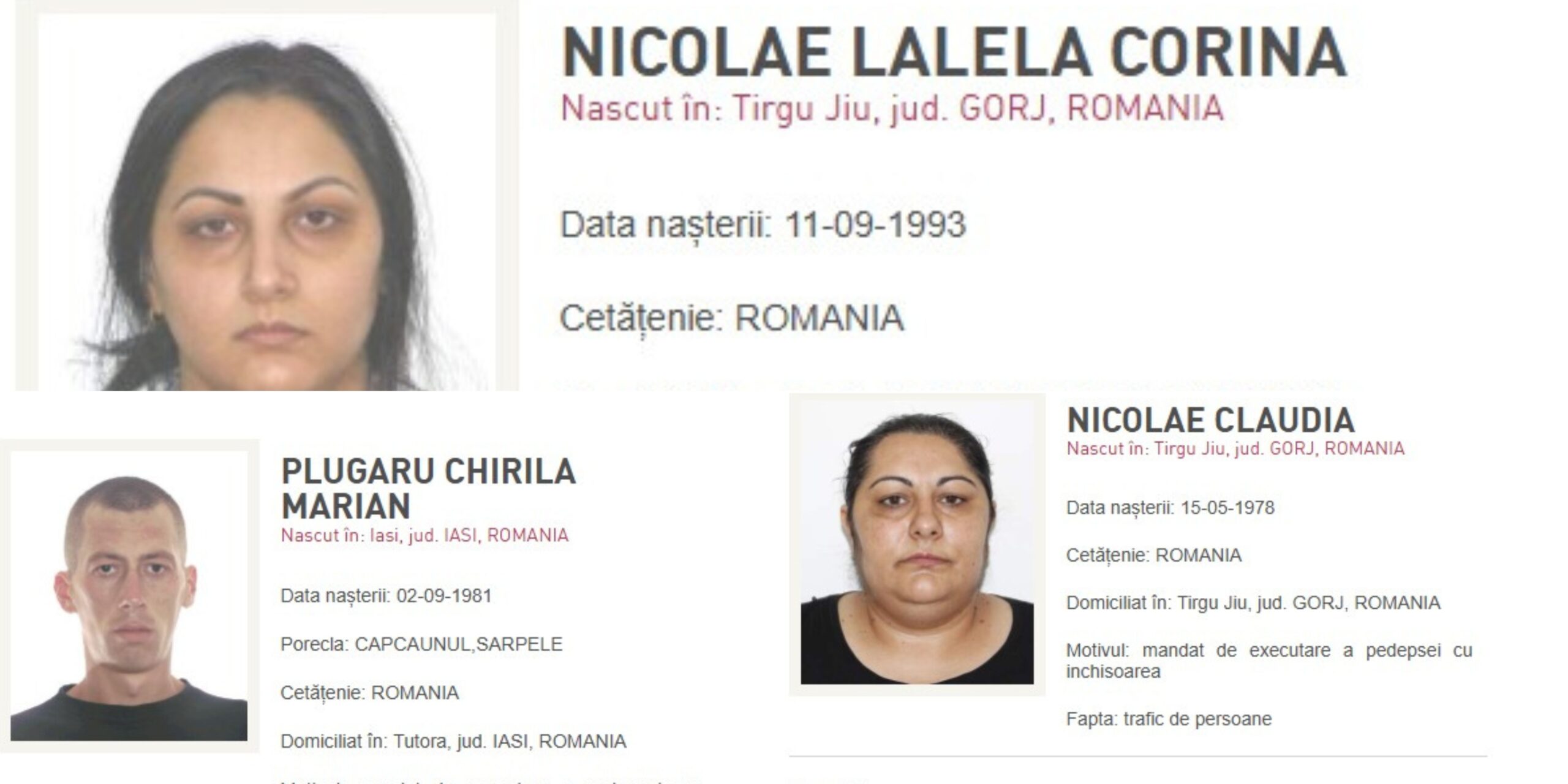 Poliția aduce în țară șapte infractori periculoși, inclusiv traficanți de persoane.
