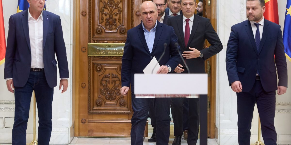 Liderii politici ai coaliției de guvernare. Foto: Lucian Alecu / Shutterstock Editorial / Profimedia