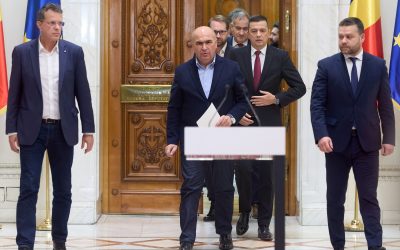 Liderii politici ai coaliției de guvernare. Foto: Lucian Alecu / Shutterstock Editorial / Profimedia