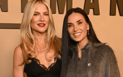Ali Larter and Demi Moore in textured looks by Alex Perry and Gucci at the "Landman" Season Two FYC Event in West Hollywood on Saturday night.