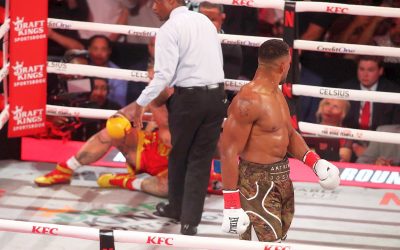 KO în runda 6! Anthony Joshua i-a făcut o fractură dublă de mandibulă lui Jake Paul, în lupta de 200 de milioane $
