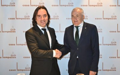 Raúl Martín Presa y Rafael Gordillo, este lunes durante el almuerzo entre directivas (RV)