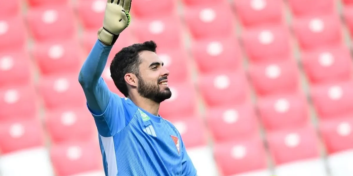 Varga Ádám kapus az FTC DVSC elleni NB I-es bajnokija előtt