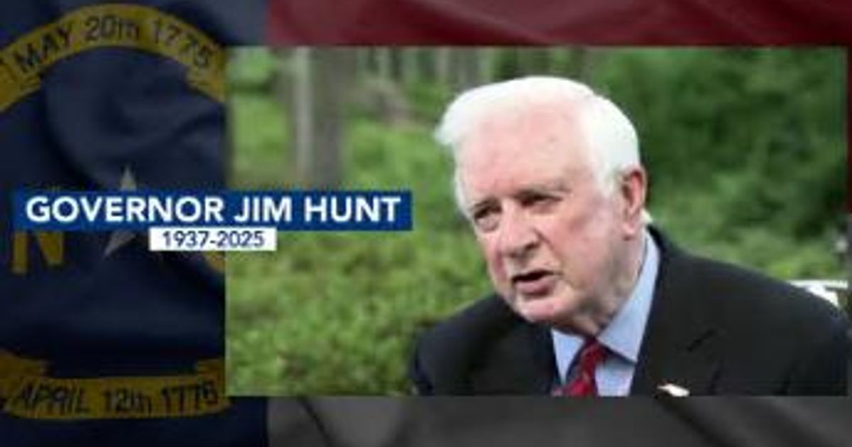 Fostul guvernator al NC, Jim Hunt, a murit la 88 de ani