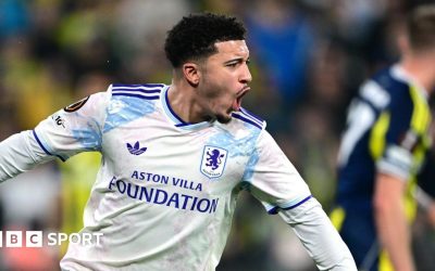 Fenerbahce 0-1 Aston Villa: Jadon Sancho goal helps Villa reach Europa League last 16