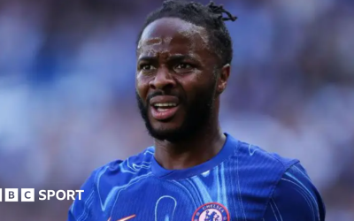 Raheem Sterling in action for Chelsea