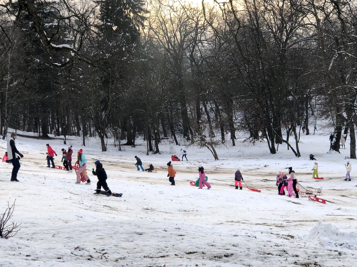 Magazinele din Sibiu, fără sănii în stoc după ninsoarea din weekend