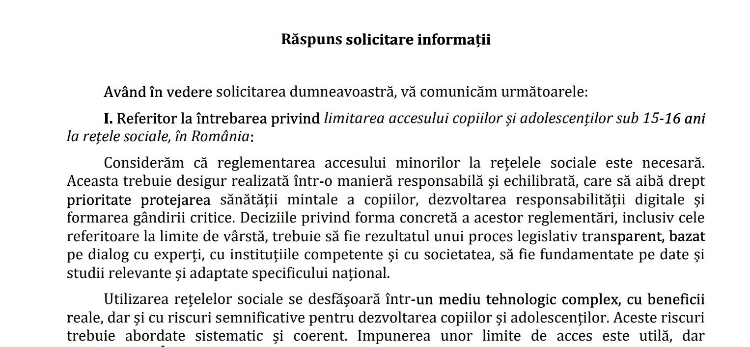 Administrația Prezidențială: Legislație clară pentru accesul minorilor pe rețelele sociale