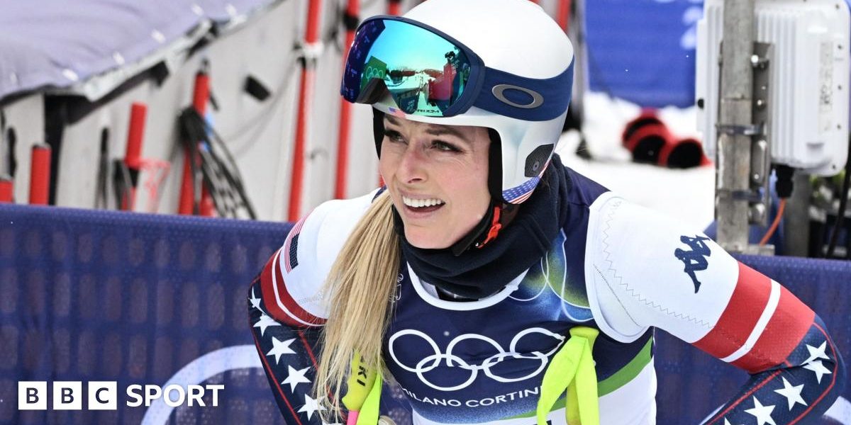 Lindsey Vonn after completing her second training run