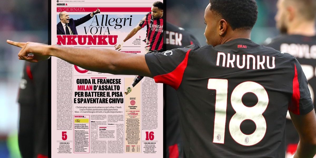 Christopher Nkunku of AC Milan