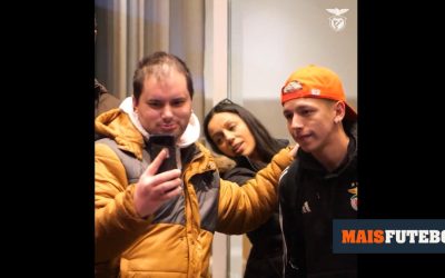 VÍDEO: Prestianni viaja com a comitiva do Benfica até Tondela