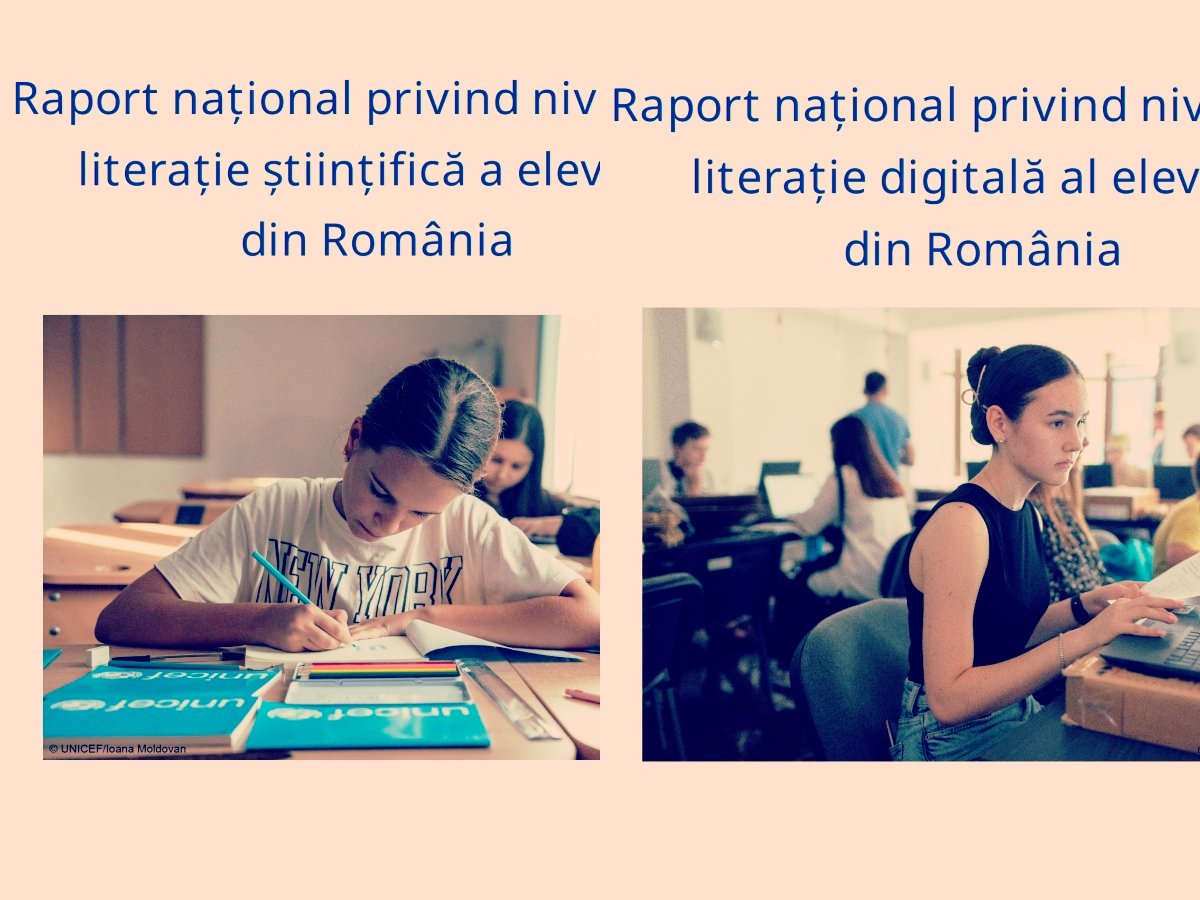 Raport UNICEF și Ministerul Educației: o treime dintre elevi au dificultăți în literație științifică și digitală