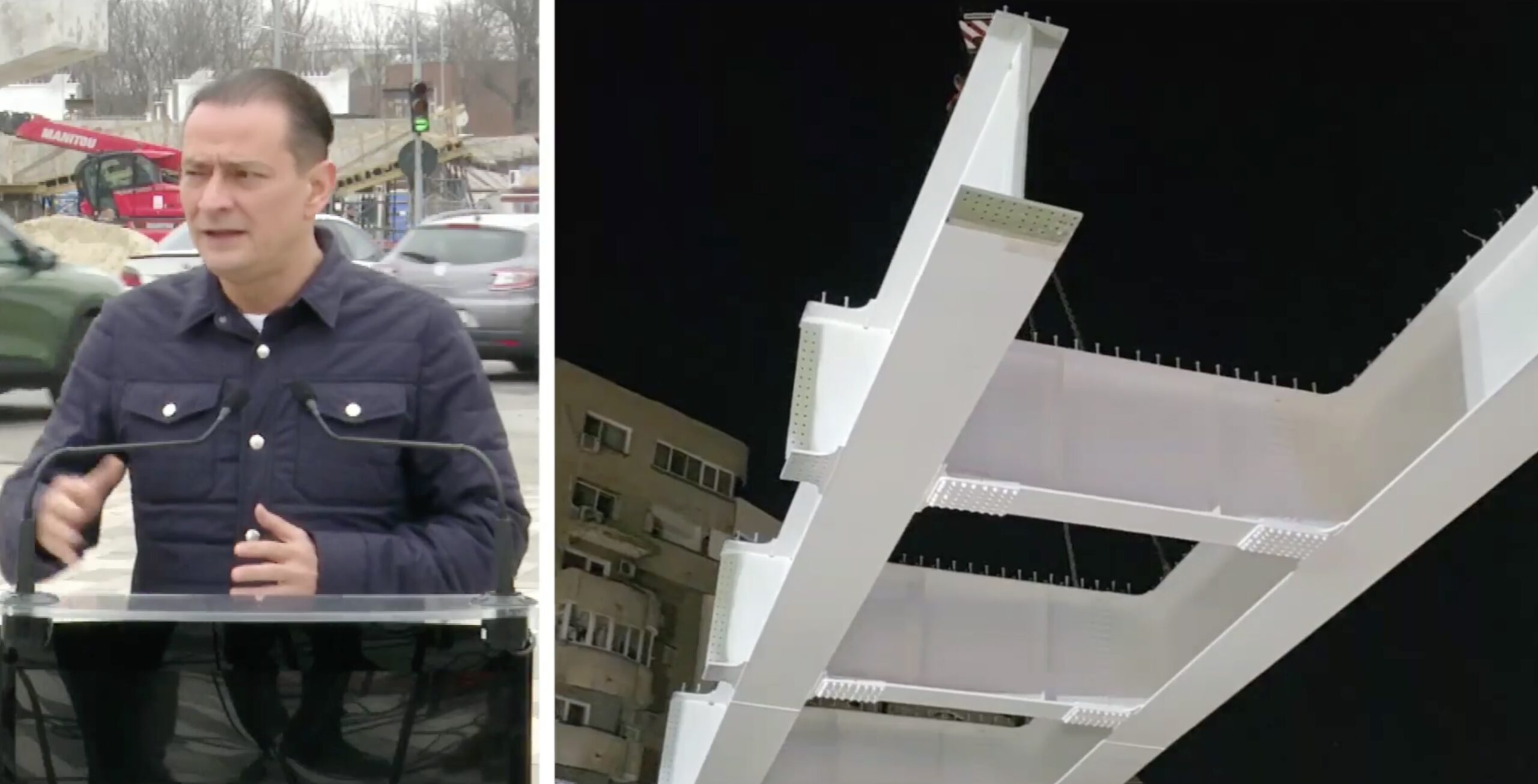 Montare tablier metalic la pasajul Apărătorii Patriei, un nou pas