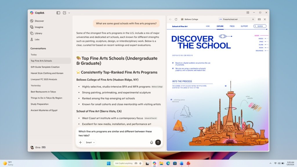 Copilot în Windows 11: Mini-browser și funcții noi, lansate