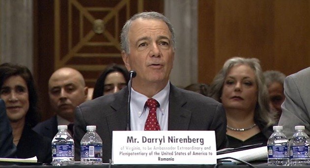 Darryl nirenberg, noul ambasador SUA în românia, își prezintă acreditările pe 3 martie