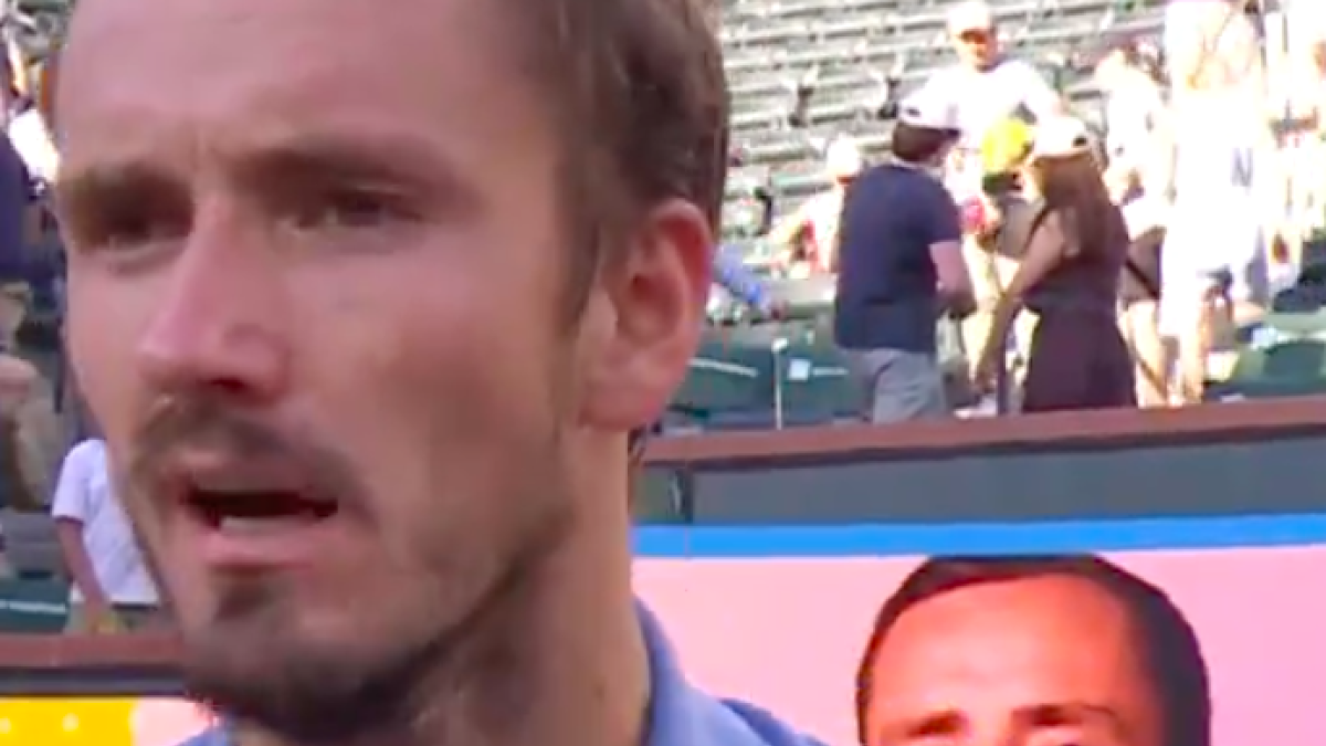 Medvedev, trackside: "I needed to give my best version and I did so." Source: TennisTV