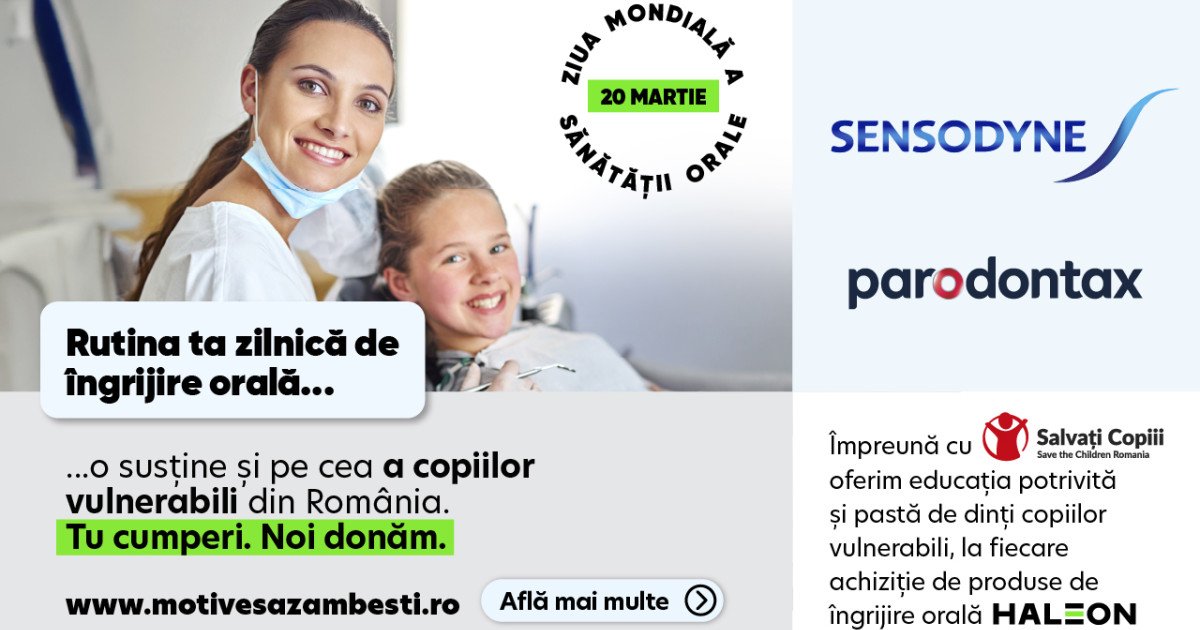 Mii de copii vulnerabili, ajutoare pentru igiena orală prin Haleon România și Salvați Copiii