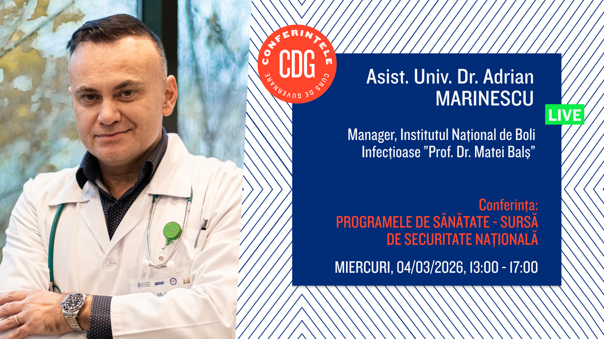 Marinescu (Matei Balș): Lipsa finanțării afectează programele de prevenție HIV