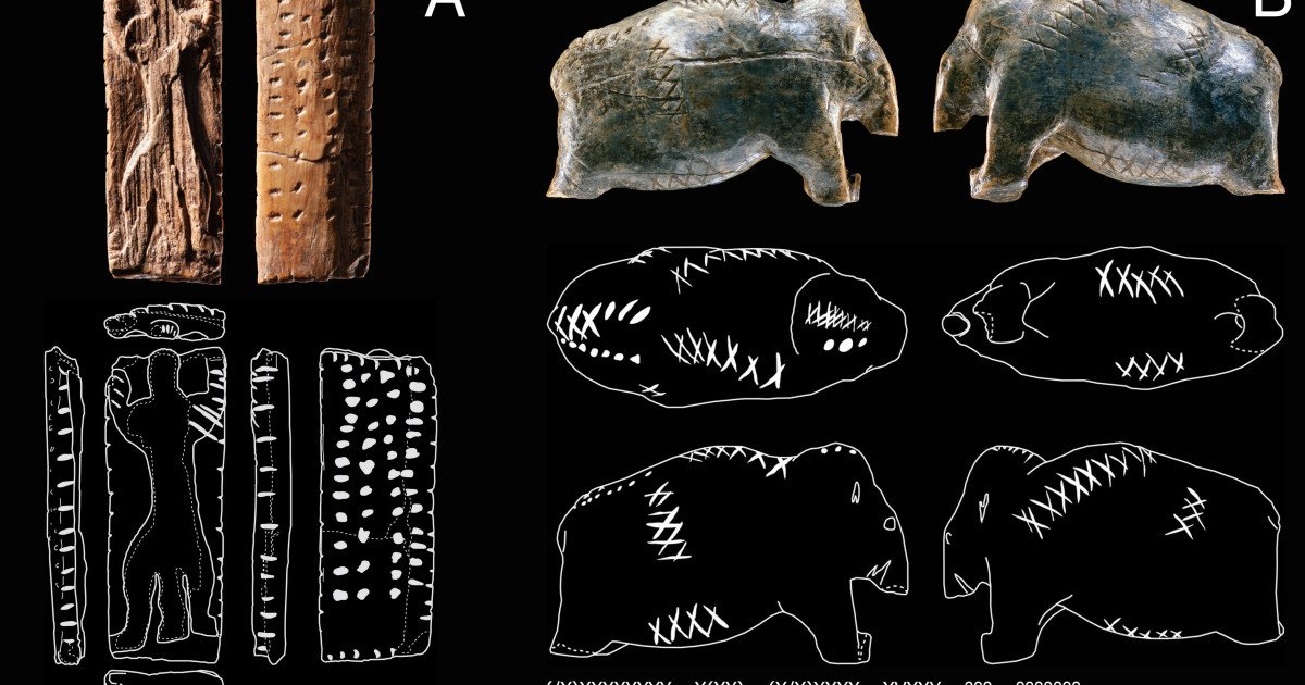 Cercetătorii descoperă „scrierea” strămoșilor pe artefacte de acum 40.000 de ani