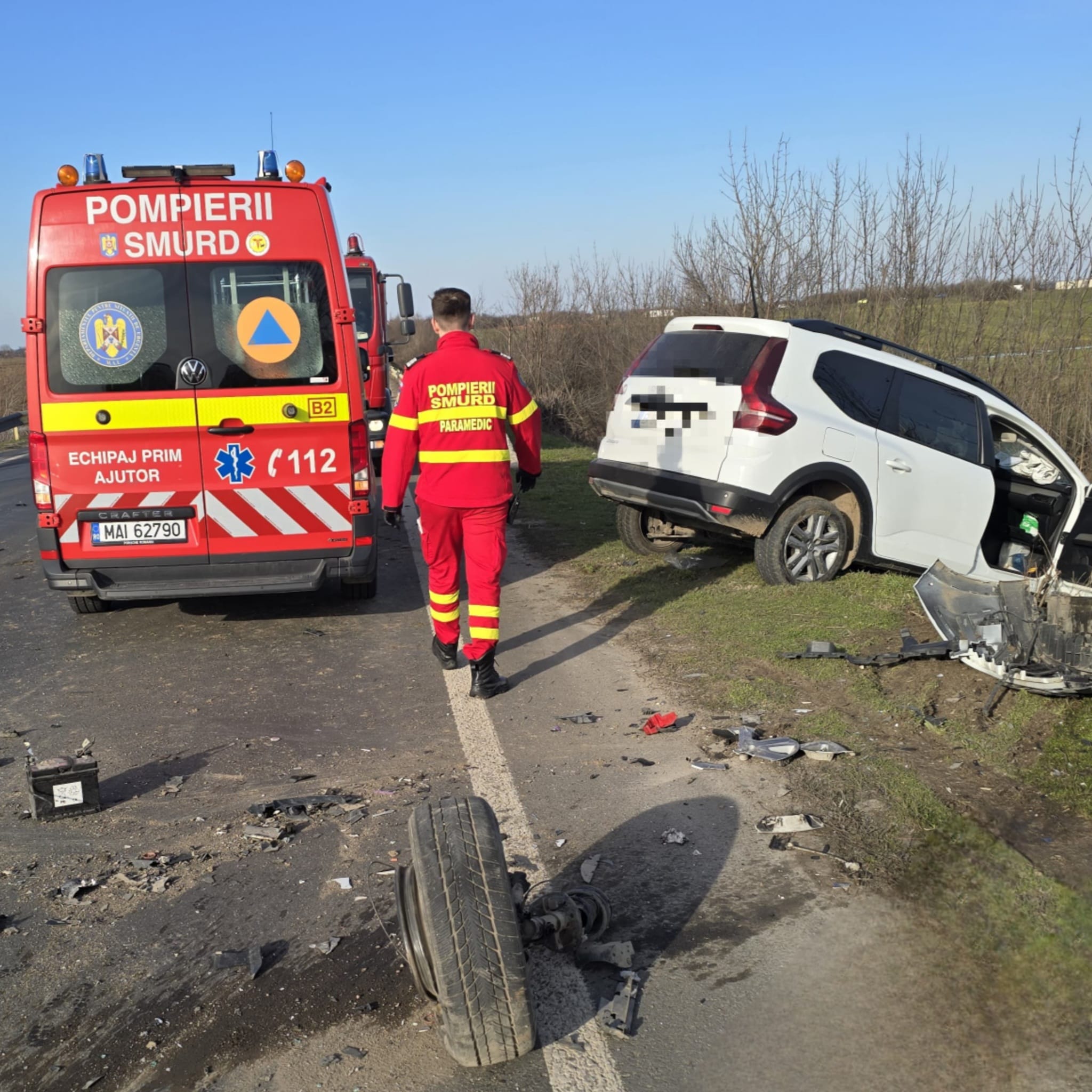Un mort și un rănit, bilanțul tragic al unui accident pe DN 6, Giurgiu