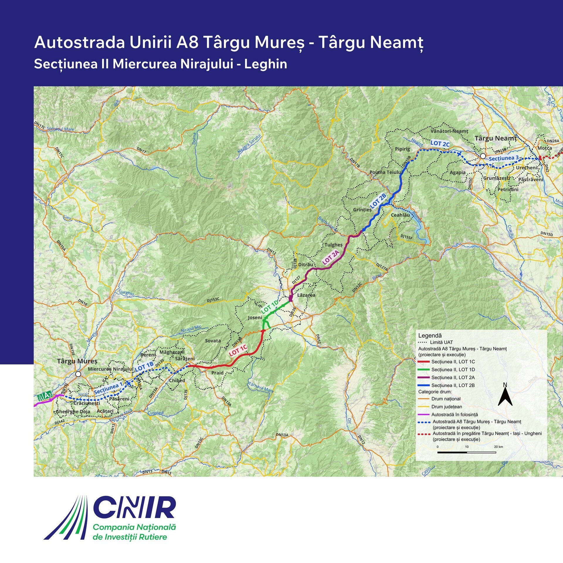 Constructorii preiau loturile autostrăzii a8 târgu mureș