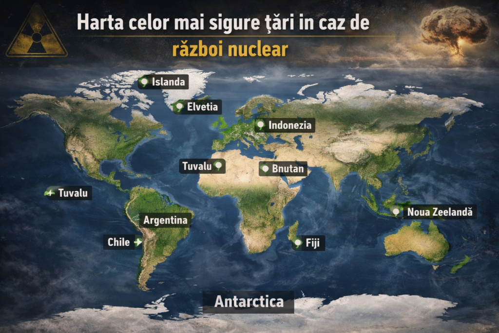 Cele mai sigure țări în cazul unui război nuclear: Unde supraviețuiești mai probabil