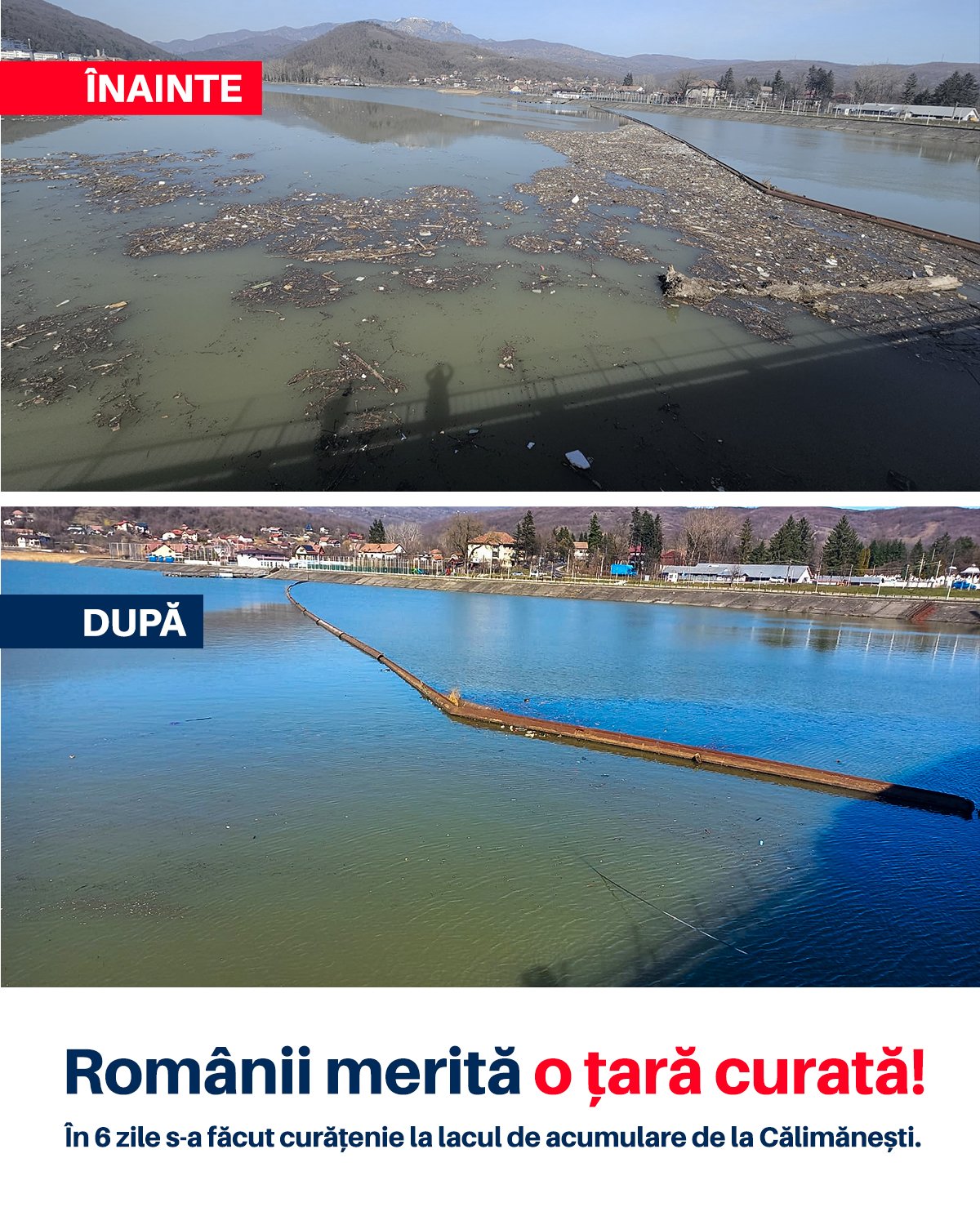 Ministrul mediului anunță curățarea lacului de acumulare Călimănești