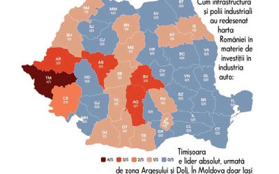 Harta puterii economice: Cine sunt „regele” județelor la export și MOTORUL AUTO