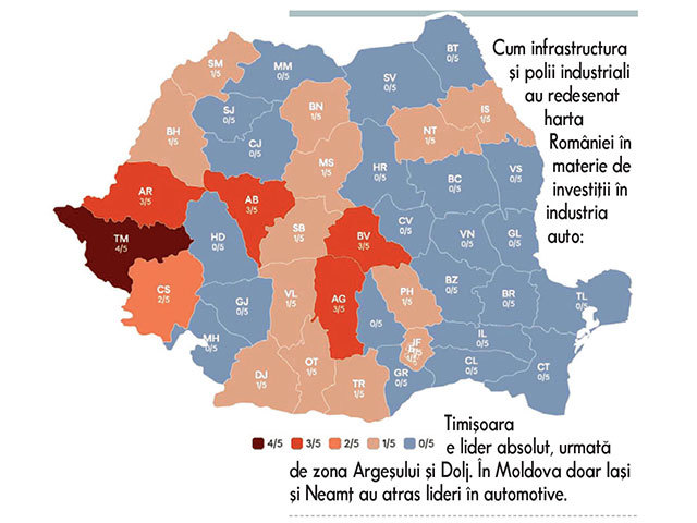 Harta puterii economice: Cine sunt „regele” județelor la export și MOTORUL AUTO
