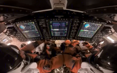 The Artemis II Crew - NASA astronauts Reid Wiseman, Victor Glover, Christina Koch and CSA (Canadian Space Agency) astronaut Jeremy Hansen are preparing for re-entry aboard the Orion spacecraft.