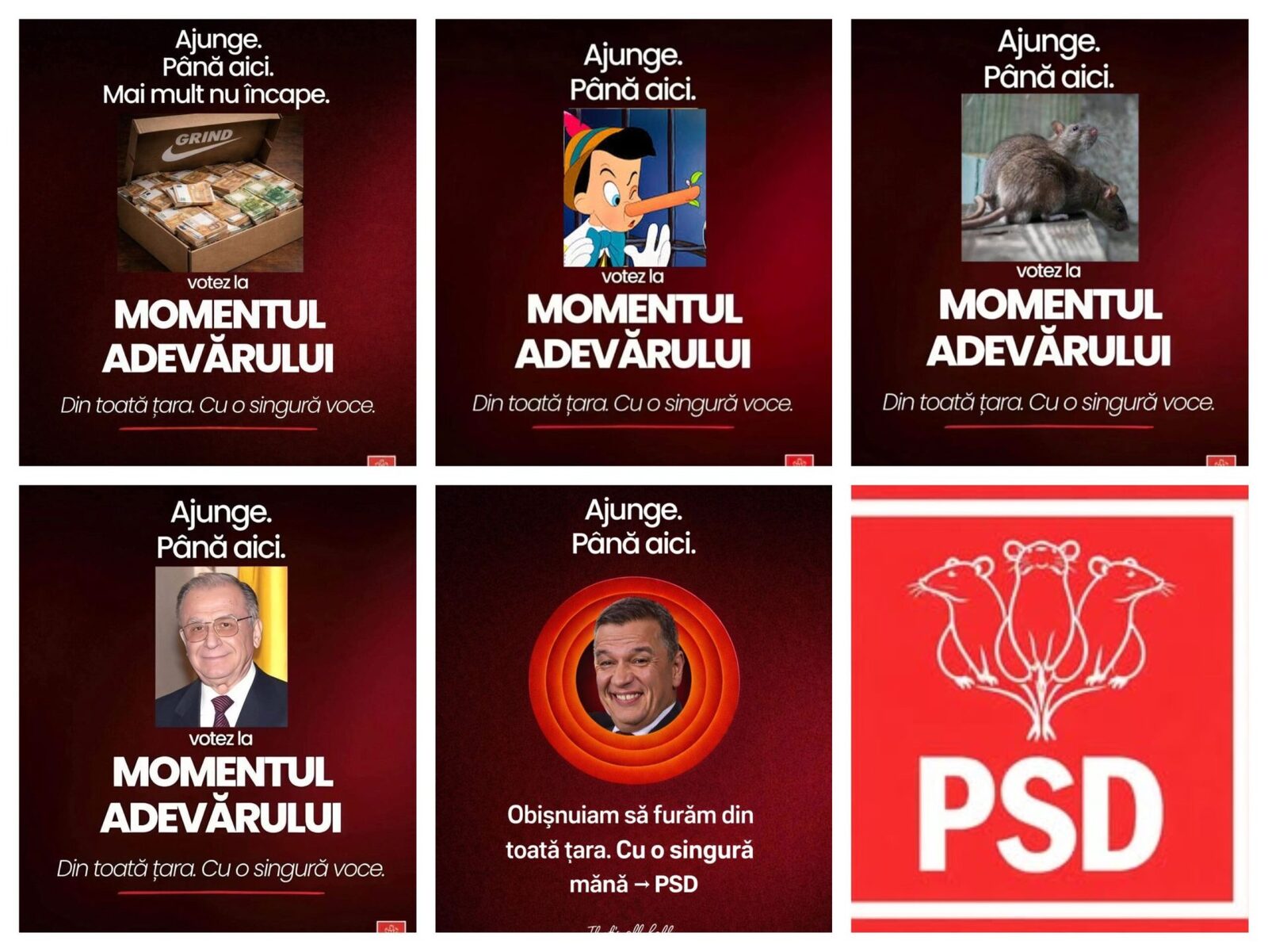 PSD dă în judecată creatorii de meme-uri cu șobolani la Parchet și CNCD