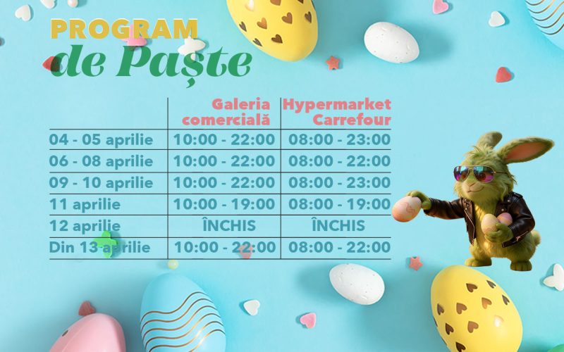 Brăila Mall: Paște cu premii, ateliere creative și program special
