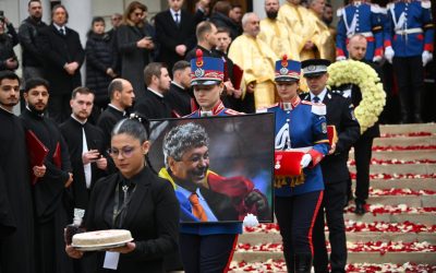 Mircea Lucescu, înmormântat la Bellu cu onoruri militare | AUDIO