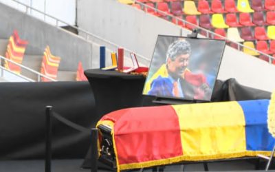 Sicriul cu Mircea Lucescu, la Arena Națională din București