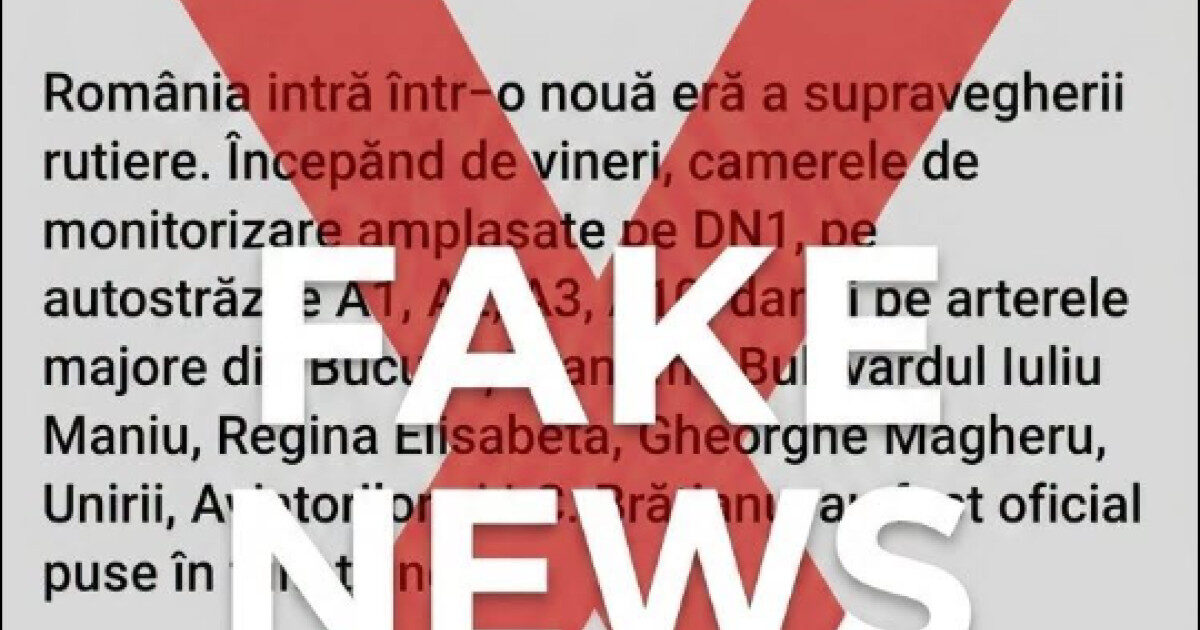 MAI: Fake news despre monitorizarea traficului, demontat cu argumente