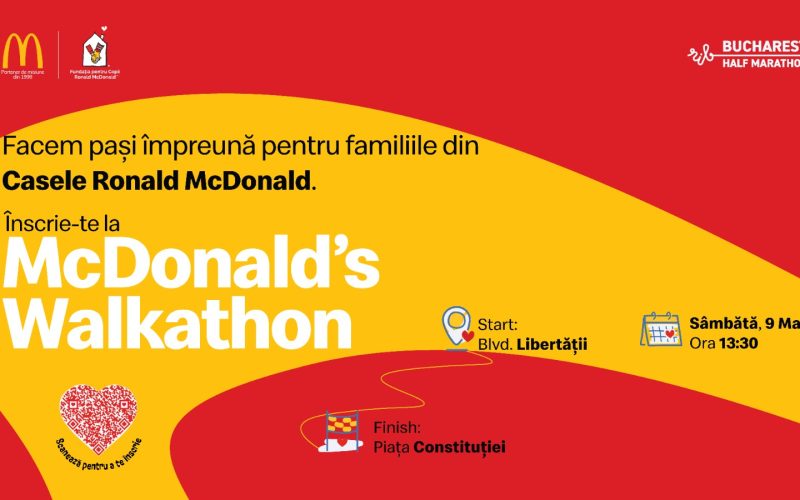 McDonald’s, cursă caritabilă de 1 km la Bucharest Half Marathon