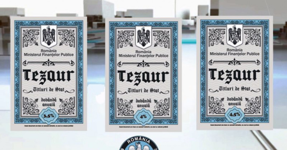 TEZAUR: Finanțele scot noi titluri de stat, cu dobânzi neimpozabile pentru români