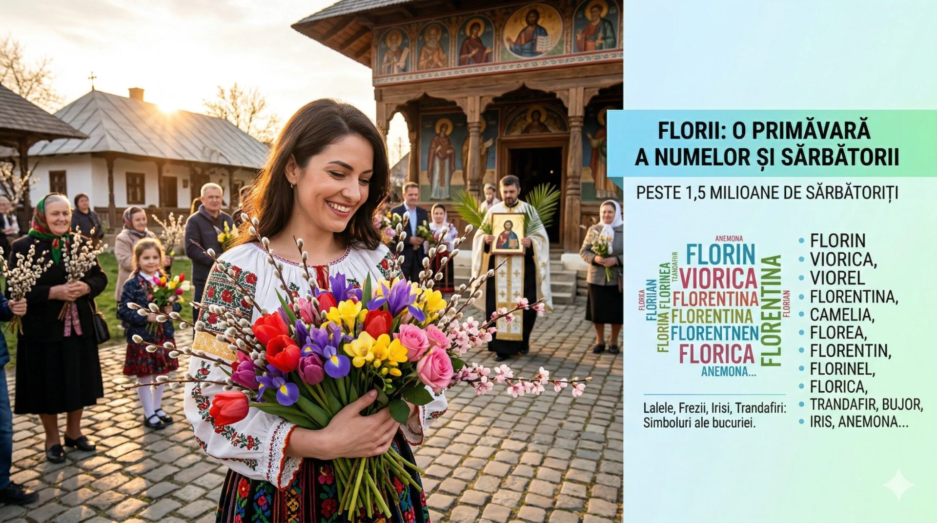 Florii: Urările de astăzi. Ce flori dăruim de sărbătoare