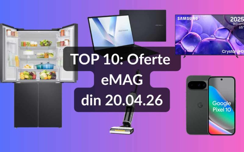 Top 10 eMAG: Televizor Samsung de 163 cm și telefon Android cu suport Rapid