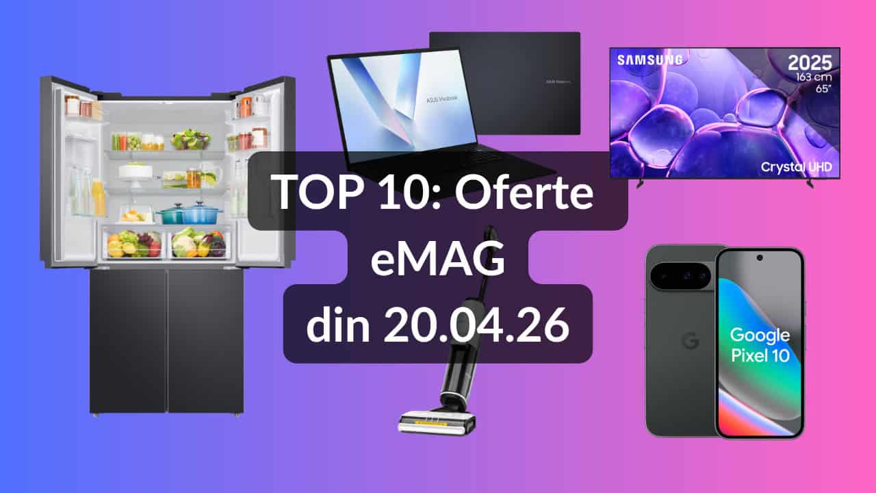Top 10 eMAG: Televizor Samsung de 163 cm și telefon Android cu suport Rapid
