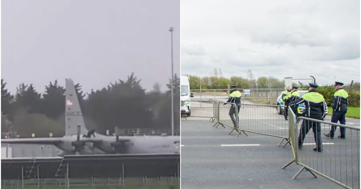 Intrus pe pistă în Irlanda: S-a urcat pe avion militar american!