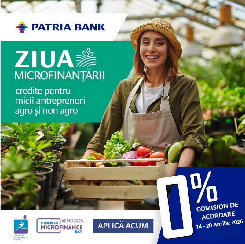 Patria Bank și Patria Credit, mega-oferta pentru micii antreprenori de Ziua Microfinanțării 2026