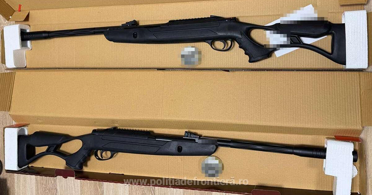 Alertă pe Aeroportul Cluj-Napoca: Arme cu aer comprimat și proiectile, descoperite într-un colet