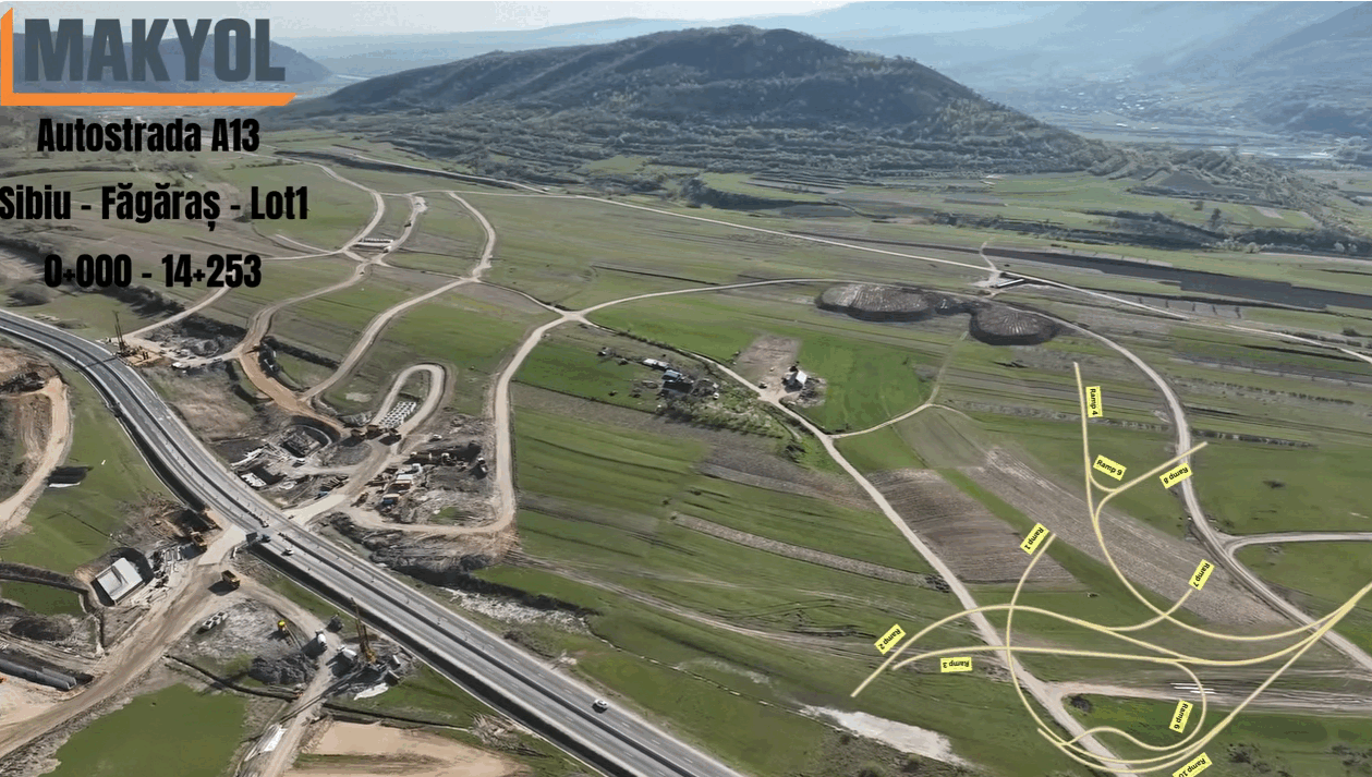 A13 Sibiu – Făgăraș: Cum avansează gigantul nod rutier din România
