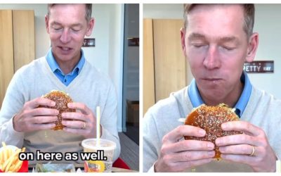 Șeful McDonald’s, ridiculizat: N-a mâncat din burger, ci doar l-a gustat!