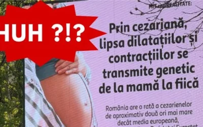 Campanie anti-cezariană, un mister: Cine plătește panourile