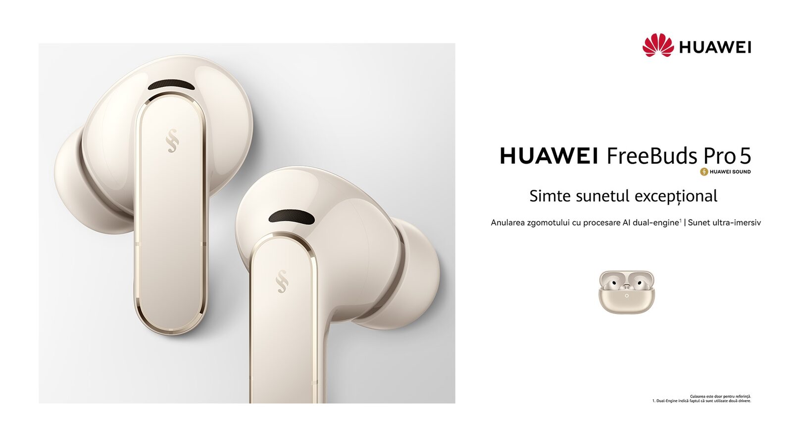 Audio PERFECT cu HUAWEI FreeBuds Pro 5: Zgomotul dispare, muzica rămâne