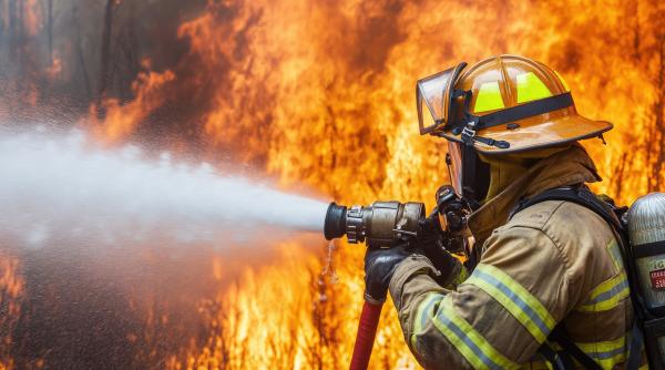 Incendiu violent la Galați: Proprietarul service-ului, cu arsuri grave, la spital