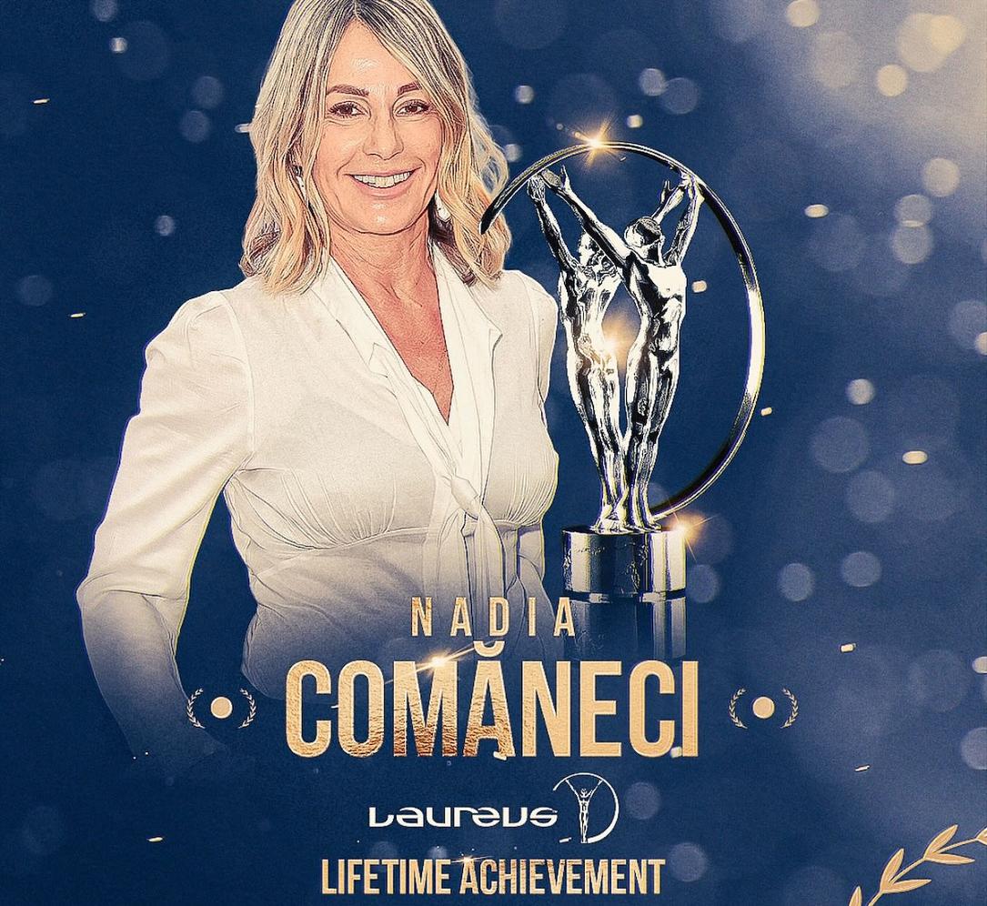 Nadia Comăneci, legendă a gimnasticii, premiată cu Laureus pentru întreaga carieră