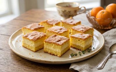 Prăjitură turnată cu cremă Hochland și portocală: Desertul perfect